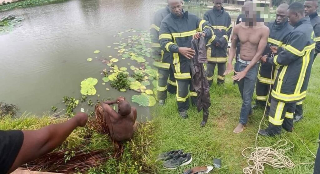 Yamoussoukro un homme sauve des caimans