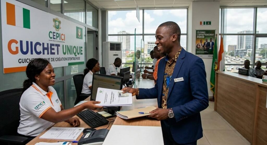 Le CEPICI est le guichet unique officiel pour la création d'entreprise en Côte d'Ivoire.